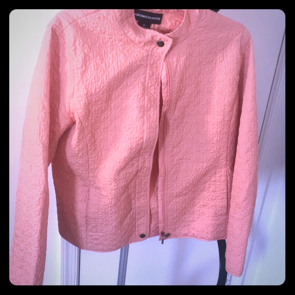 Peach quilted jacket
